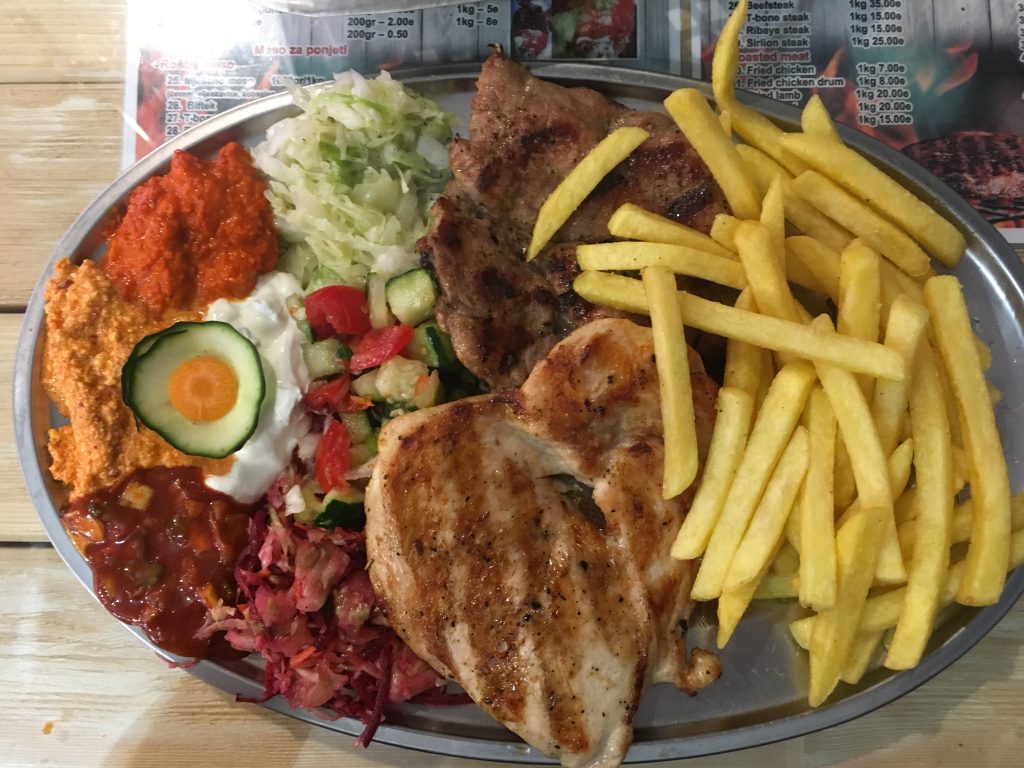Mixed meat platter at Tanjga in Kotor, Montenegro