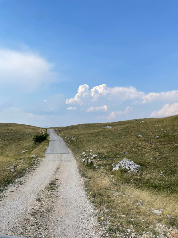 Unpaved road in Pluzine, Montenegro